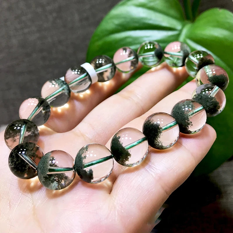 Natural High Quality Green Ghost Beads Bracelet Gift