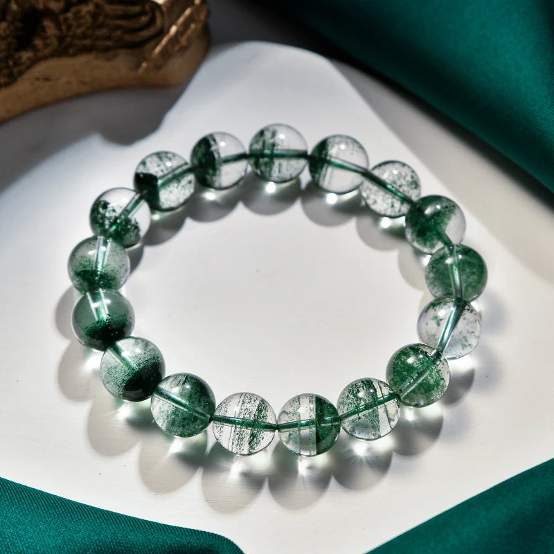 Natural High Quality Green Ghost Beads Bracelet Gift