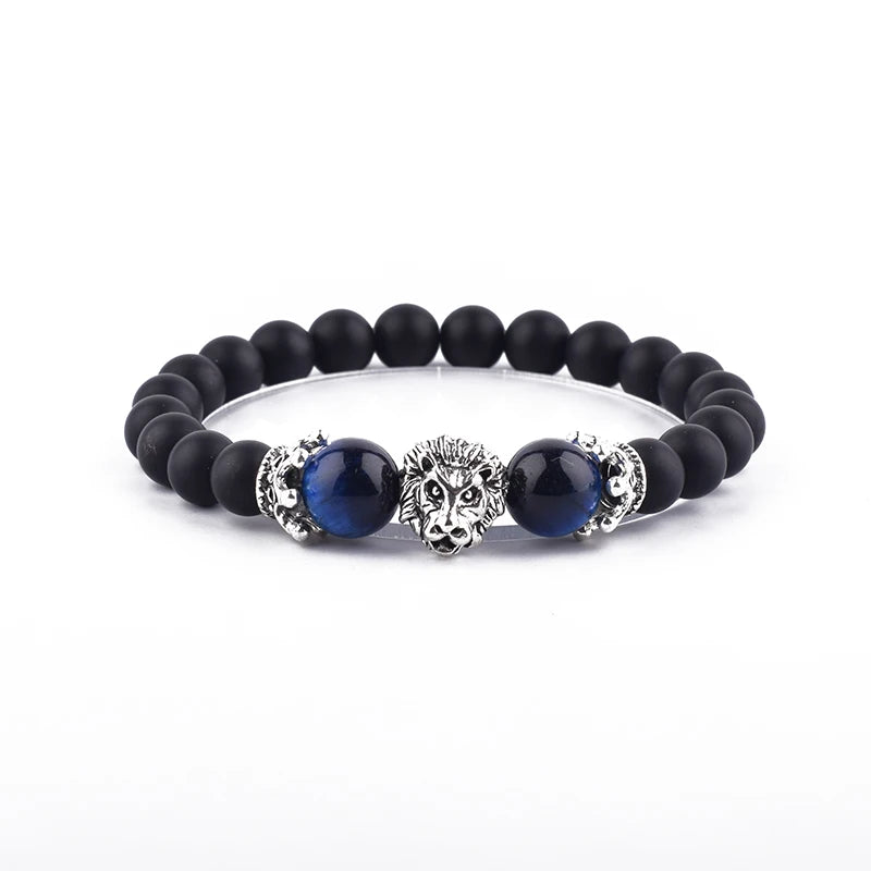 Crown Helmet Leo Head Charm Micro Zirconia Bracelet